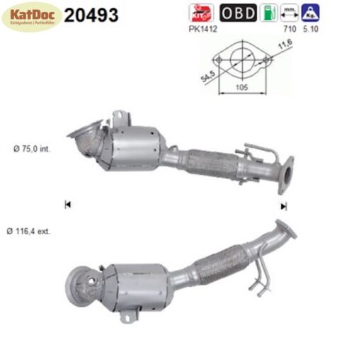 Katalysator für Ford Focus, 1.0, EcoBoost, MHEV Active, Euro 6 - KatDoc