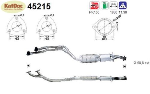 Katalysator für BMW 3er (E36) 2.0, 110kW, Euro 1&2 - KatDoc