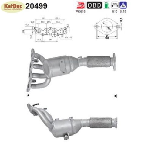 Katalysator für Ford Ka+, 1.2, 51/63kW, Euro 6 - KatDoc
