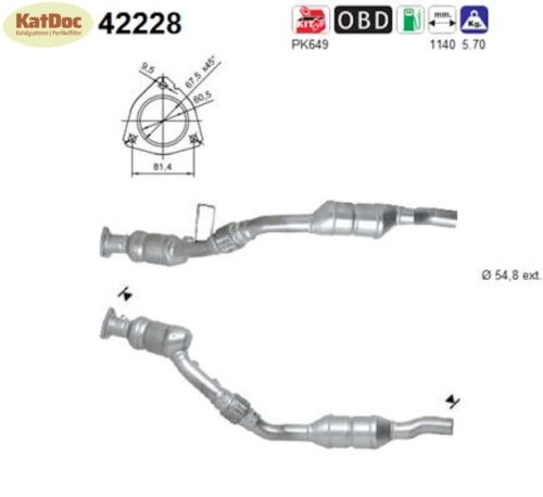Katalysator für Audi A4 B6, 2.4, 120/125kW, links, Euro 4 - KatDoc
