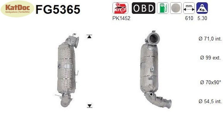 Ruß - Partikelfilter Citroen C4, Opel Mokka/Corsa F, Peugeot 208, 1.2, Euro 6 - KatDoc