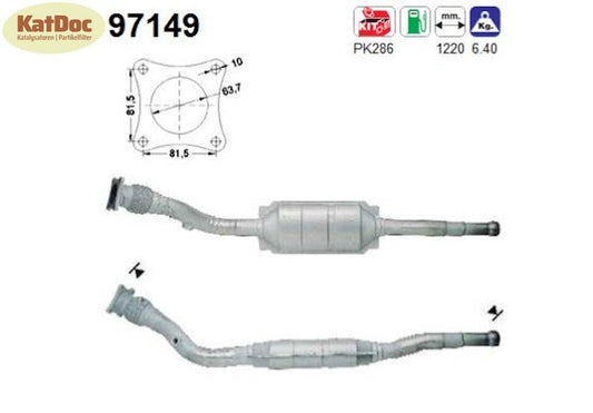 Katalysator für Volvo 850/S70/V70, 2.0/2.4, 93/106kW, Euro 2 - KatDoc